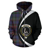 Fletcher of Dunans Tartan Crest Zipper Hoodie - Circle Style